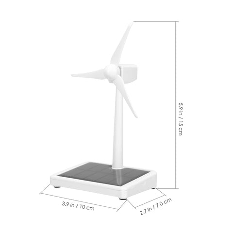 Hands On Solar Windmill Kit For Kids Easy Assembly Mini Wind Turbine showing dimensions on a white background