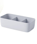 Keep Your Closet Chill With This Four Piece Sock And Underwear Storage Box Featuring Smooth Slide Compartments For Taming Piles And Sorting Gear With Ease - Gray plastic storage box with compartments.