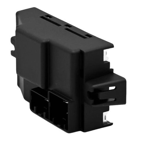 Upgraded High Performance Blower Motor Resistor For Buick LaCrosse And Regal 2010 Through 2016 showing electrical connectors and black housing design.