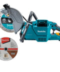 Badass 9 Inch Brushless Cordless Power Cutter With 40V Max Xgt System Electric Brake and Aft Safety Stop for Hard Core Demolition and No Sweat Cutting Work Including Diamond Blade Tool Only, with blade attached.
