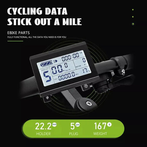 LCD Display Meter KT LCD3U All In One With USB Interface And Waterproof Plug on bike handlebars