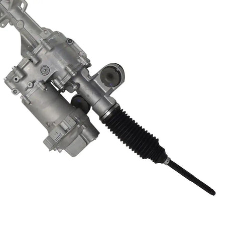 Heavy Duty Steering Rack And Pinion Assembly For 2014 2020 Chevy Silverado Gmc Sierra Tahoe Cadillac Escalade side view showing seals and boot.