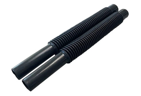 Two Pack Grain And Drill Seed Tube For Most Drills, 17 Inches Long But Stretch To 24 Inches, Two Inch Inner Diameter On Both Ends