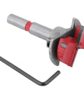 Heavy Duty 35MM Carbide Tipped Forstner Bit And Hinge Cutter Set showing sharp edges and hex key for woodworking.