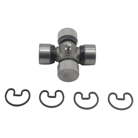 No Sweat Universal Joint And Cross Bearing Kit Fits 35 Series 1340 Drivelines 1 25 Inch Caps, heavy-duty cross joint with retaining clips.