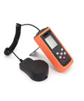 Pro Grade Digital Illuminance Meter With 01Lux 001Fc High Resolution Display Solar Irradiance Meter And Light Meter Ultraviolet Tester Solar Power Tester Auto Data Logging Max Min Recording Reading Lock Data Capture orange handheld meter with sensor