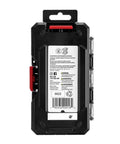 SKIL 10-piece hex shank carbide hammer drill bit set in black case with red latch (back view)