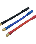Three Piece Set 6.5mm Bullet Male To Female ESC Extension Cable 10AWG Silicone Wire 10cm, red, blue, black cables