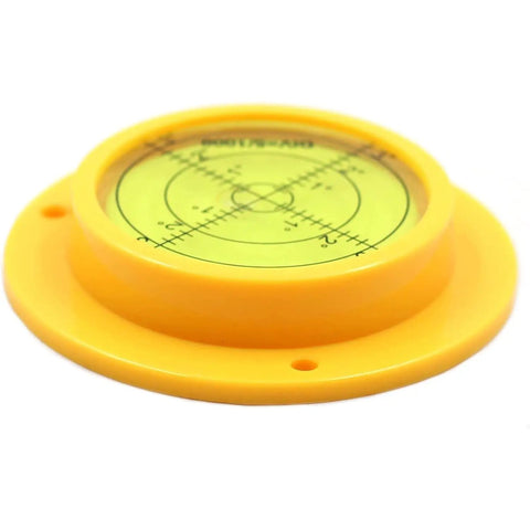 90mm Green Bullseye Bubble Level With Mounting Holes, Heavy Duty Pro Grade Spirit Level for RVs and Construction, side view