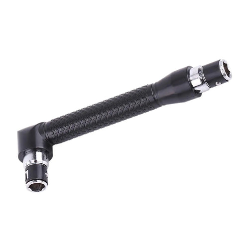 Beefy L Shape 1/4 Inch Hex Socket Wrench Set With Double Head And 10 Bits Heavy Duty Iron Hand Tool, close angle view