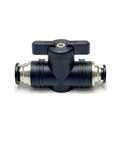4mm Pneumatic Ball Valve With Plug And Play Push To Connect Fittings For Quick Tube Connections And Air Flow Control In Pneumatic Systems Easy To Use No Tools Required Black
