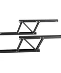 Pair Of 38 By 16.5 Cm Cabinet Spring Hinges For Furniture, 125 Degree Opening, Zinc Alloy Build, 165Mm Barrel, black finish