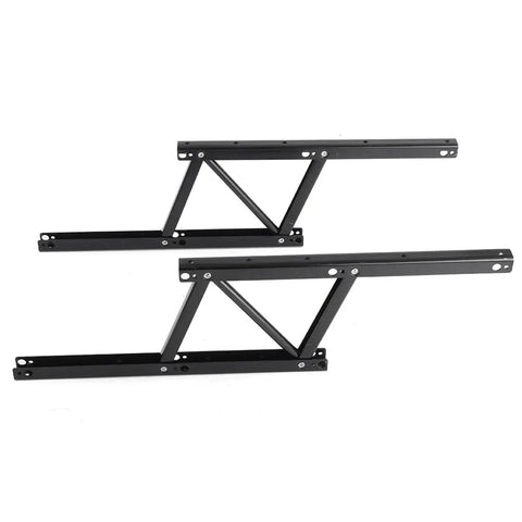 Pair Of 38 By 16.5 Cm Cabinet Spring Hinges For Furniture, 125 Degree Opening, Zinc Alloy Build, 165Mm Barrel, black finish