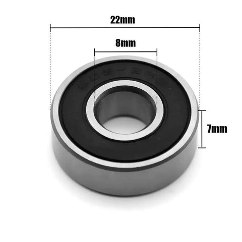 100 Pack 608 Bearings Pre Lubricated Deep Groove Ball Bearings 8x22x7mm C3 High Speed Double Sealed