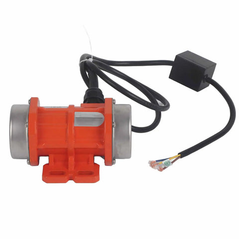 Beefed Up 220V 3600 RPM Industrial Vibration Motor IP66 Rated for Factory Equipment Low Noise and High Efficiency with Durable Bearings and Copper Coils Ideal for Mining Metallurgy Construction Powder Spraying and Processing Machinery, orange body