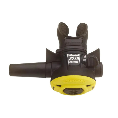 S270 Octopus Regulator with Air Balanced Valve, lightweight fiberglass reinforced nylon casing, durable technopolymer build.