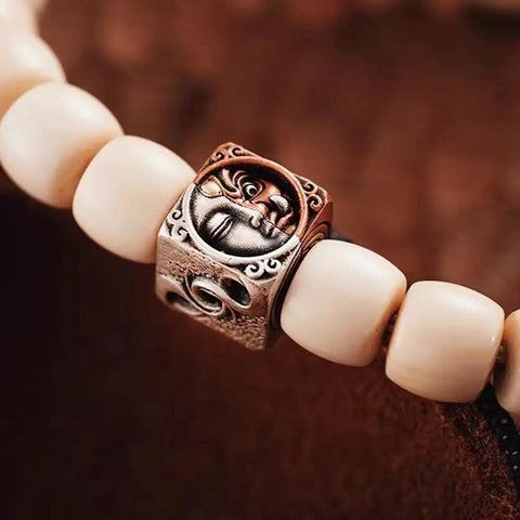 Premium Tibetan Style Spacer Beads For Bracelets And Necklaces Diy Jewelry Crafting Supplies. Silver and brass bead detail.