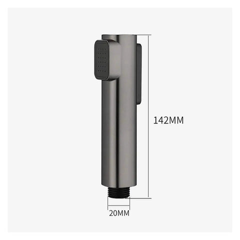 Plastic Bidet Sprayer Multi-Functional Handheld Faucet Toilet High Pressure Shower Self Cleaning Accessories(Silver) side view