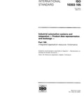 Cover of the official ISO 10303 105 1996 Standard detailing kinematics in industrial automation.