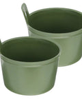 Ergonomic Garden Water Scoops Two Pack For Easy Plant Care, Multi Purpose Water Ladles For Efficient Watering And Fertilizing, Durable Plastic Tools For Home Yard Maintenance, Quick Reach For Pots, Beds, And Raised Planters, two green plastic scoops