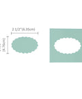 Diagram of 2.5 Inch Scalloped Ellipse Lever Action Craft Punch For Paper Crafting And Scrapbooking Easy To Use For Cards Journals And Party Decor Creates Precise Scalloped Oval Cutouts For Crafts Scrapbook Pages And DIY Projects dimensions