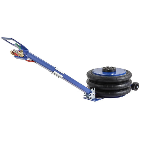 Heavy Duty Triple Bag Air Jack 5 Ton 11000 Lb Pneumatic Car Hoist For Trucks And Suv with blue steel handle and stacked bags