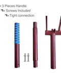 Heavy Duty Pallet Buster With 3 Section Handle For Deck Or Wood Pallet Dismantling Non Damaging Pry Bar Tool That Eases Pallets Up Without Board Damage 40 Inch Extendable Wrecker Designed To Be A Back Saver While You Work, 3 pieces with screws