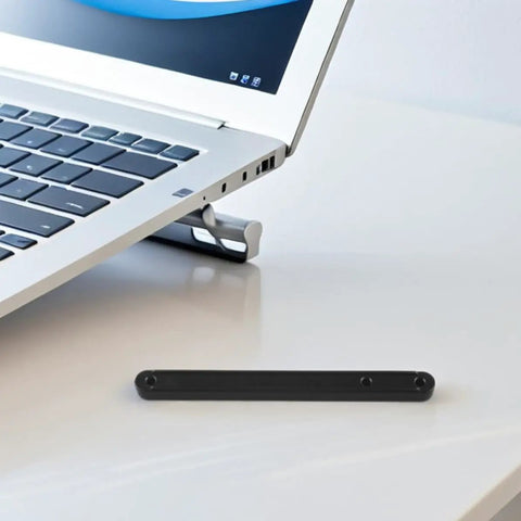 Laptop stand next to plastic drawer slide from Plastic Drawer Slides Set Of 12 With Bottom Mount Rails Easy Install Heavy Duty Smooth Operation