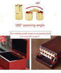 4 Piece Brass Barrel Hinges For Hidden Cabinet Doors 10mm Cylindrical Concealed Hinges With 180 Degree Opening Durable Copper Construction Ideal For Jewelry Boxes Small Cabinets Wine Boxes Tables And DIY Furniture Projects.
