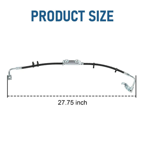 Jeep Wrangler Brake Hydraulic Hose Replacement Kit 2011-2017 3.6L 3.8L JK Front Driver And Front Passenger Side Fits OE Style H621750 H621749 Easy Install Built To Last, 27.75 inch size.