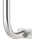 Aluminum 4 Step Van Ladder With Hook Over Rear Door Mount Fits Chevy GMC Dodge Vans 250 LB Capacity Made In USA Heavy Duty Built To Last Non Slip Grooved Steps No Welds Easy Install close-up of hooked aluminum mount plate
