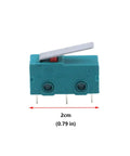 6 Pack KW4-3Z-3 Micro Limit Switches With Hinge Lever Actuators, 1 Normal Open 1 Normal Closed, 125V And 250V AC, 5A, 3 Terminal