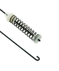 Washer Suspension Rod Kit For Whirlpool Amana NTW Series 25.5 Inch Replacement, black rod with spring, ball, bushing visible
