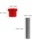 Golf Cart Leaf Spring Bushing Kit Front And Rear Rubber And Plastic Replacement Parts dimensions with measurements shown