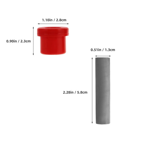 Golf Cart Leaf Spring Bushing Kit Front And Rear Rubber And Plastic Replacement Parts dimensions with measurements shown