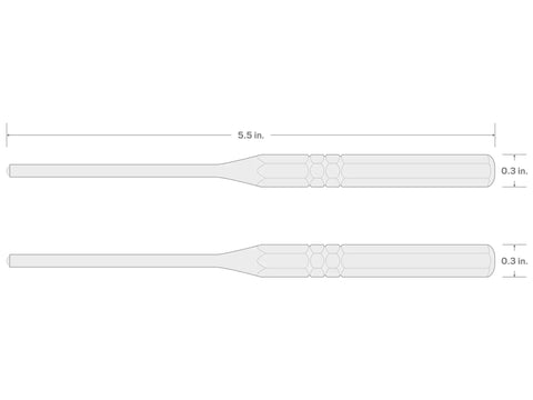 Diagram of 1/8 Inch Roll Pin Punch For Precise Pin Driving And Removal, Pro Grade High Carbon Steel, Hardened Tip, Straight And True
