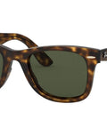 Dope Wayfarer Inspired Sunglasses With Gradient Mirror Lenses In Light Havana And G15 Green Prescription Ready Frames 50mm Lens Width