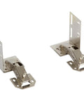 ET-H-N Euro Tray Hinges Cabinet Organizer, durable steel polymer build, nickel finish, face frame frameless cabinets, mounting hardware included.