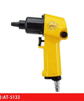 Mini Pneumatic Wrench Three Eighths Inch Compact Wind Cannon With Light Trigger And Sleeve Wrench For Precision Small Bolt Fastening, yellow and black body.