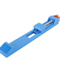 Heavy Duty Circular Saw Base Guide Clamp For 4 To 6 Inch Blades Adjustable Positioning Tool With Knob, blue ABS material.
