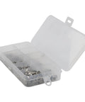 320 Piece Stainless Steel Screws Nuts Bolts All In One Kit 304 Stainless Metric Hex Socket Head Cap Screws With Flat Washers For DIY Ready Home Auto Marine Repair 2mm 2.5mm 3mm 4mm 5mm in plastic storage box