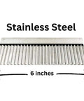 Crinkle cutter knife with serrated blade in stainless steel, 6 inches.