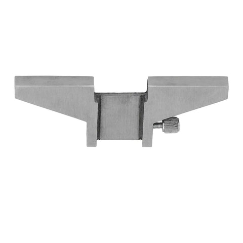Stainless Steel Caliper Depth Base Attachment With Screw Knob For Vernier Calipers Up To 16mm Blade Width, front view