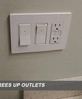 4 Pack Illuminated Light Switches No Neutral Wire Easy Install Single Pole Paddle Rocker With Night Light in wall plate