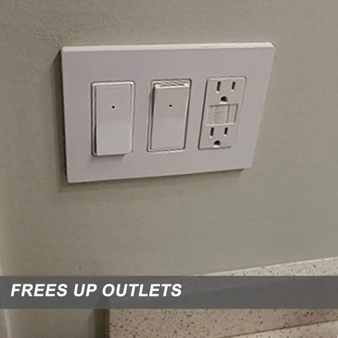 4 Pack Illuminated Light Switches No Neutral Wire Easy Install Single Pole Paddle Rocker With Night Light in wall plate