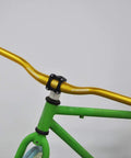 Gold Mountain Bike Riser Bar 31.8mm Clamp 440mm Length For Kids Ergonomic Handlebar on green bike frame
