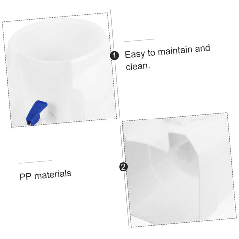 Close-up of polypropylene material used in the tabletop water dispenser cooler for home office and outdoor use