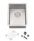 Undermount 12 By 16 Inch Stainless Steel Bar Sink For Wet Bar And Outdoor RV Use 16 Gauge Kitchen Sinks With Bottom Grid Drain Included