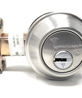 Mul-T-Lock Cronus high-security Grade 2 single-cylinder deadbolt with thumb turn, stainless steel