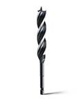 Front view of 5/8 in x 6 in auger drill bit with 1/4 in hex shank and tri-flute design